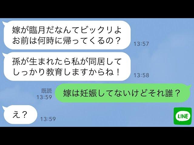 【LINE】嫁いびりで絶縁した母が俺達夫婦の家を突き止めて無理やり家に入ってきた「私に孫を育てさせろw」→意味が分からないので真実を伝えてあげた時の反応がwww