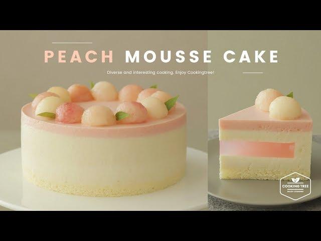 감성자극 복숭아 무스케이크 만들기 : Peach mousse cake Recipe : ピーチムースケーキ | Cooking ASMR