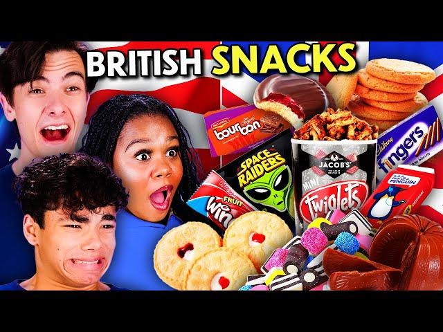 American Teens Try British Snacks For The First Time!