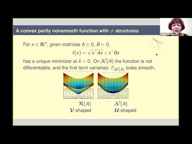 Claudia Sagastizábal:  Exploiting structure in nonsmooth optimization  past and present