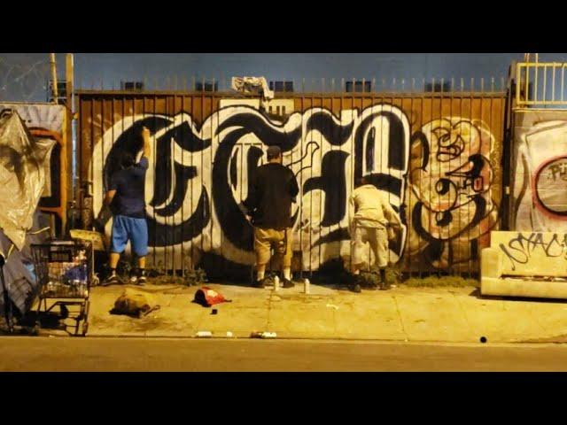 Things Get Hectic While CTE KREW Take Over Skid Row | Los Angeles Graffiti