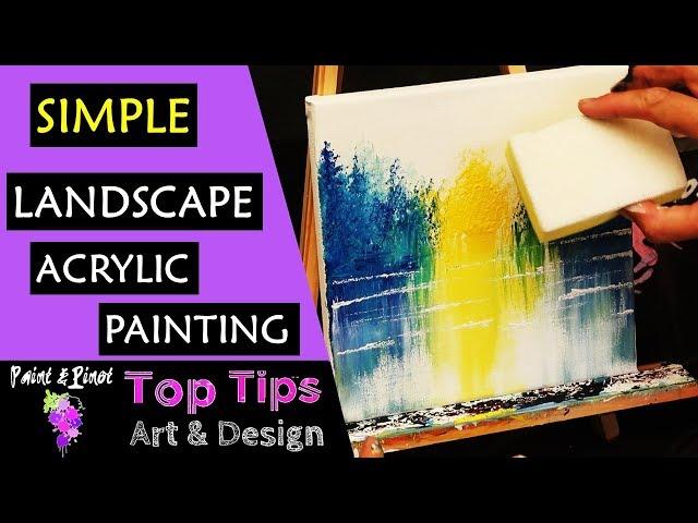 Acrylic painting - is this the simplest way to paint a landscape?