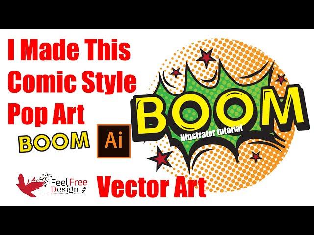 How to create a Comic Book Text Effect | Create a Comic Style Logo | Adobe Illustrator tutorial