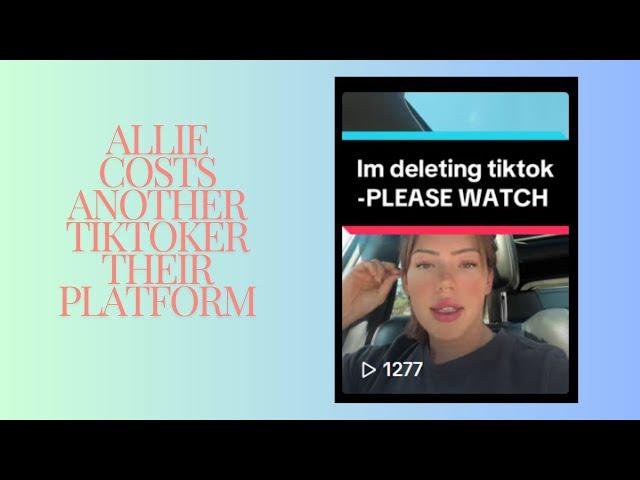 Allie chases another women off Tiktok