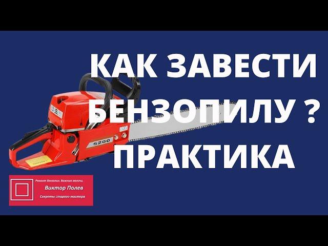 Не заводится китайская бензопила  Как завести бензопилу без праймера  Практика #ВикторПолев