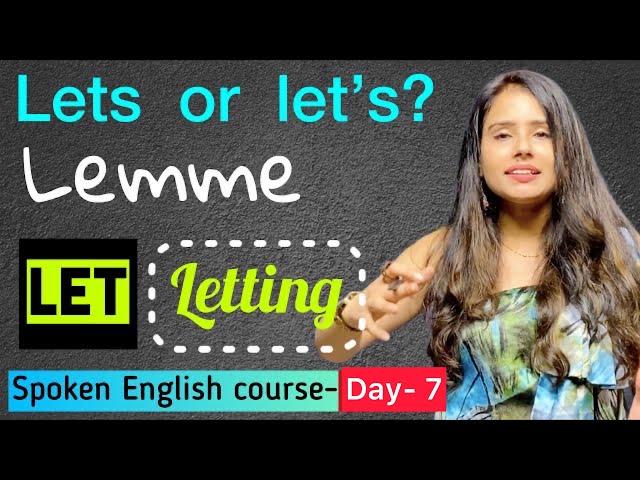 Use of Let in English  | 100+ Real life Examples | English Speaking Course - Day 7