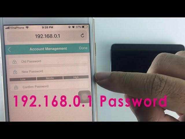 TP-Link 4G : Set 192.168.0.1 password | NETVN