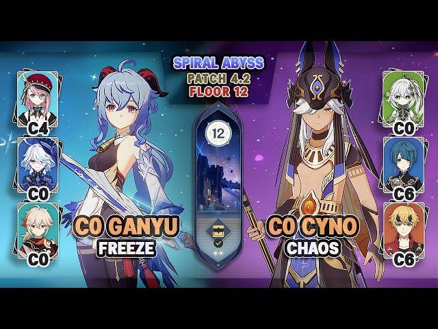 C0 Ganyu Furina Freeze & C0 Cyno Chaos | Spiral Abyss 4.2 Floor 12 - Genshin Impact