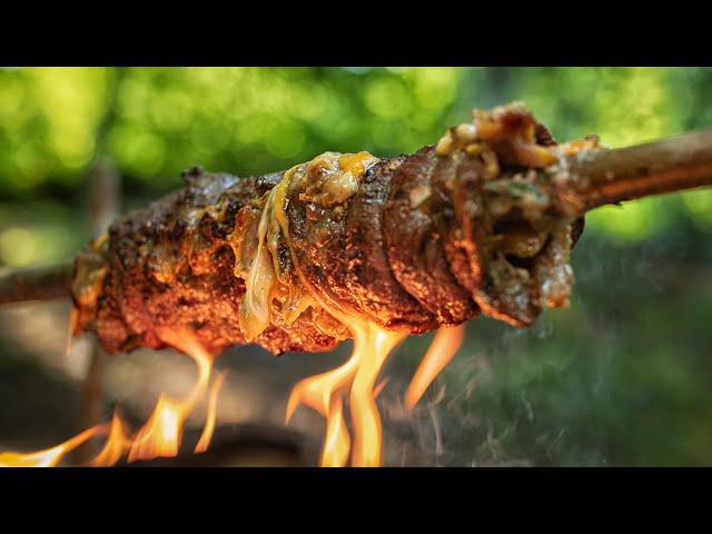 Stuffed Steak | Porchetta Bushcraft Style | Almazan Kitchen