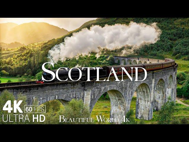 Scotland 4K Scenic Relaxation Film - Meditation Relaxing Music - Wonderful Nature