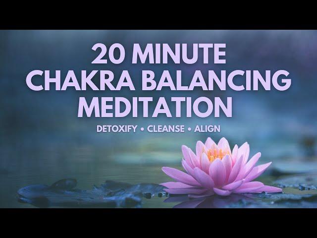 20 Minute Chakra Balancing Meditation | Energetic Alignment | Detoxify