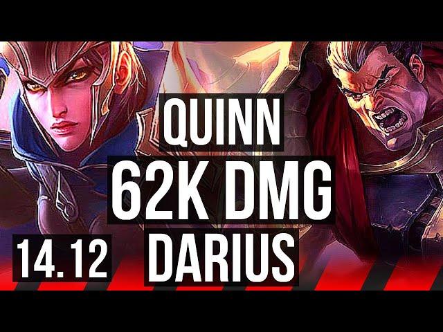 QUINN vs DARIUS (TOP) | 10 solo kills, 62k DMG | VN Diamond | 14.12