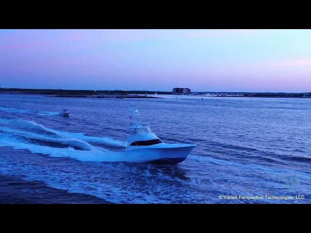 Blue Eyes running out the  Beaufort Inlet -  Shearline 58' Sport fisherman