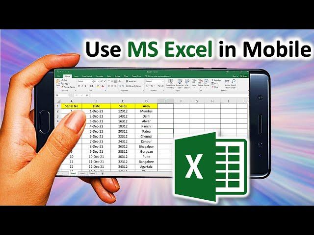 How to use MS Excel in Mobile Phone | MS Excel Tutorial in Mobile | MS Excel App in Android