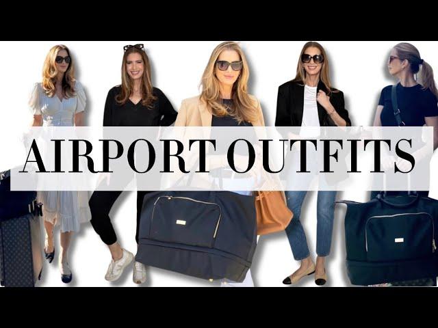 Airport Travel Outfits (TRY-ON) Elevated & comfortable! *Re-wearable items included*