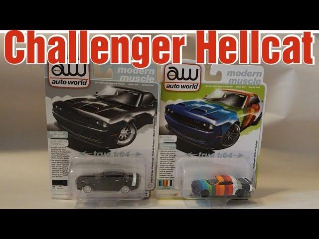 Unboxing Auto World 2023 Challenger SRT Hellcat Black Ghost & Paint Chip models