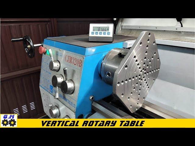 Vertical rotary table for lathe