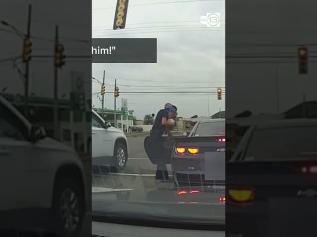 Dramatic dashcam video shows the moment when a police officer saved an infant who was choking!