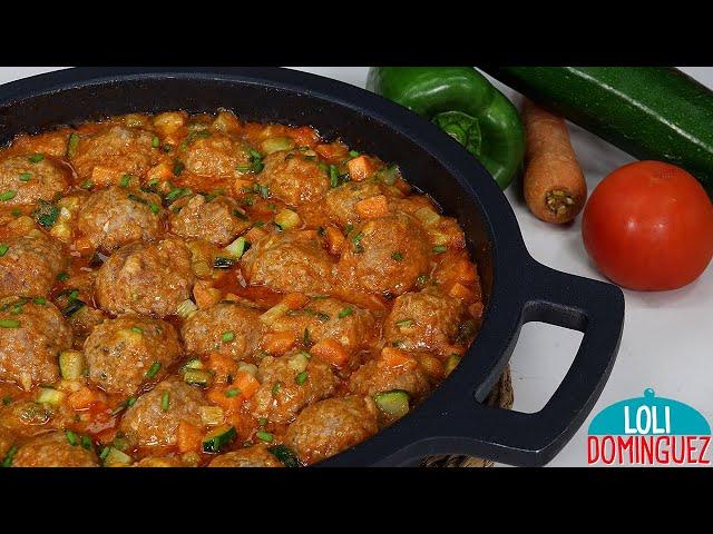 ALBÓNDIGAS DE CARNE CON VERDURAS - Loli Domínguez - Recetas - cocina - comida -  paso a paso