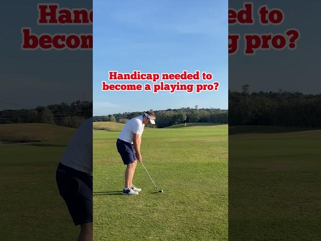 What handicap would a playing pro be? | Golf