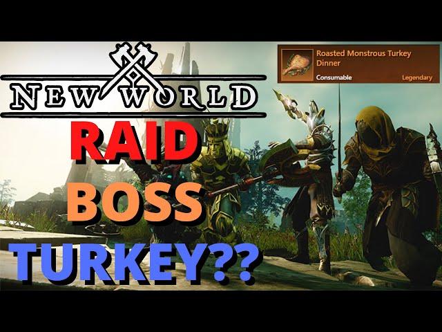 New World Raid Boss Turkey Turkulon! Legendary Luck Food!