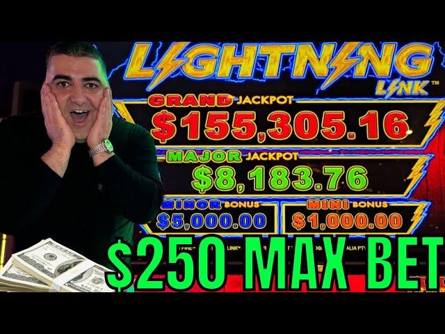 $250 Max Bet Bonus & EPIC JACKPOTS On Lightning Link Slot