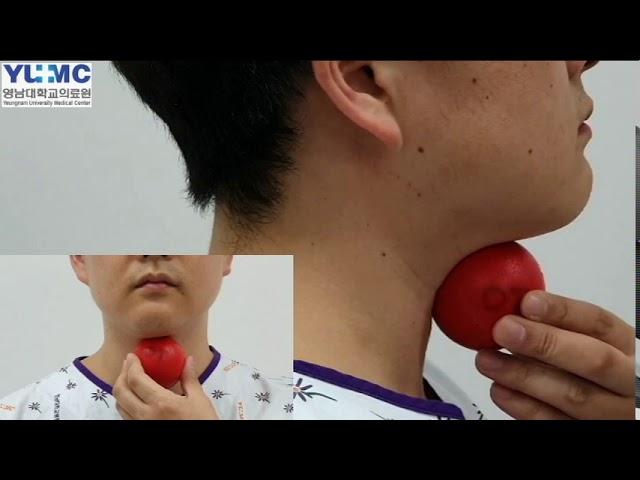 5. 연하장애 환자를 위한 저항성고개숙이기운동 Bend neck down excercise for dysphagia / 영남대학교병원 영남대병원 영대병원