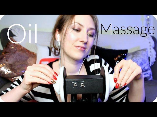 ASMR Oil Ear Massage (NO TALKING) Long Stroking, Rubbing & Ear Tapping for Sleep & Tingles (3Dio)