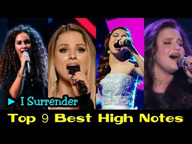 I Surrender (Celine Dion) - Rara Lida, Madison, Bianca and more | Top 9 Best High Notes