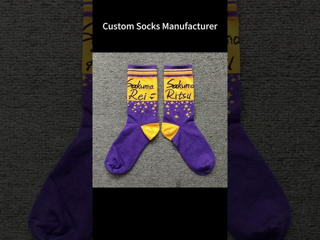 These are custom crew socks we produce before #customsocks #crewsock #personalizedsock #socksfactory