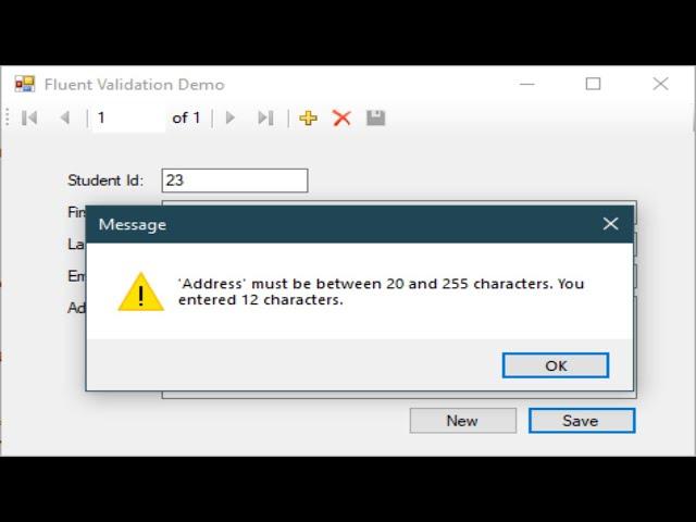 C# Tutorial - Fluent Validation in C# Windows Application | FoxLearn