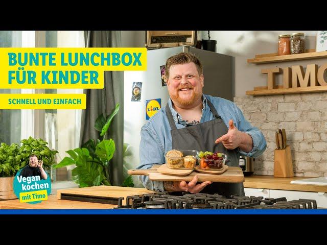 Vegan kochen mit Timo: Bunte Lunchbox für Kinder