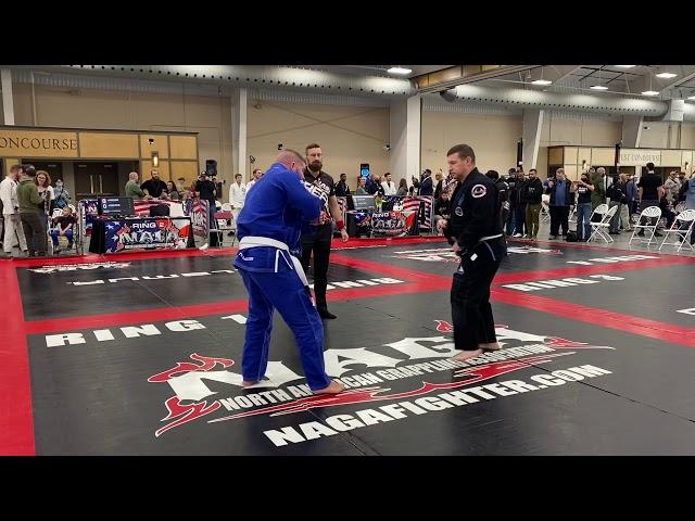 2020 Naga Nashville. Masters division white belt heavyweight. Match 2/3.