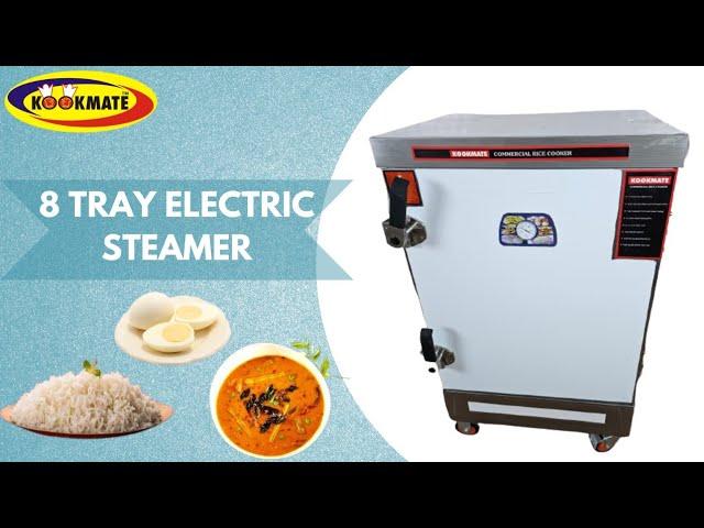 Electric Commercial Rice Steamer 16kg 8 Trays | Rice | Dhokla | Idli | Vegetables |Bulk Steam Cooker