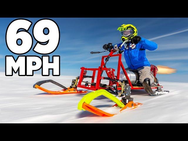 Jet Powered Snowmobile VS 39 Miles of Ice!