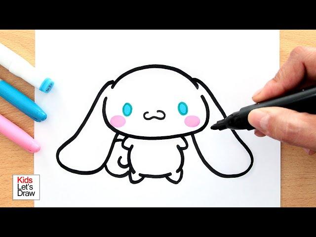 Cómo dibujar a CINNAMOROLL (Súper fácil!) | How to draw Cinnamoroll Easy!