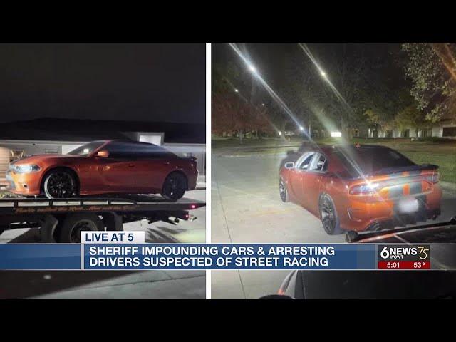 Sheriff impounding cars and arresting drivers suspected of street racing