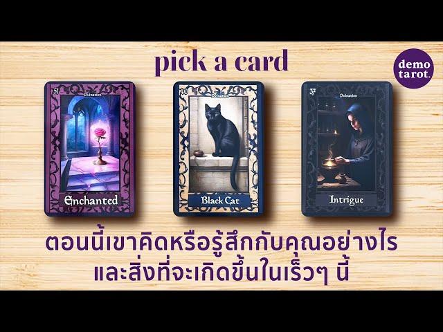 ตอนนี้เขาคิดหรือรู้สึกกับคุณอย่างไร และสิ่งที่จะเกิดขึ้นในเร็วๆ นี้ : PICK A CARD