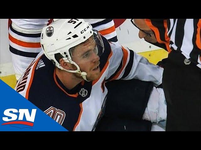 Connor McDavid Suffers Brutal Injury After Slamming Feet-First Into Post