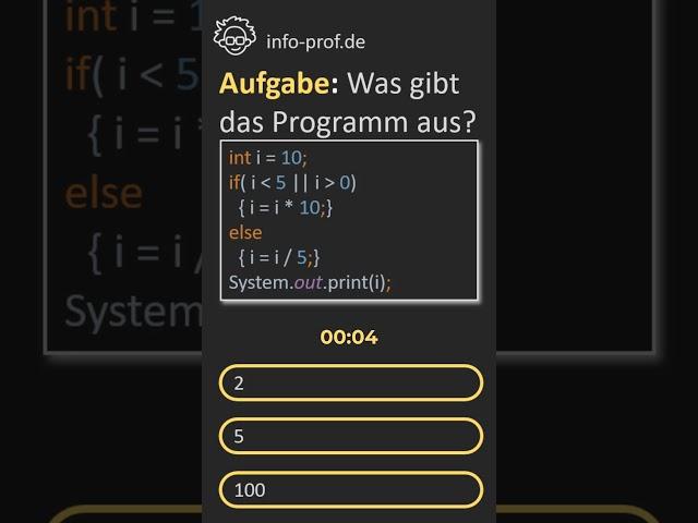 Testfrage if-else in C