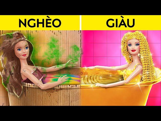 CHÚNG TÔI ĐÃ NHẬN NUÔI MỘT BARBIE  Làm đẹp mới cho Búp Bê Barbie || Các DIY nhỏ xinh bởi 123 GO!