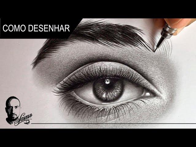 How to draw realistic eye - Step by step - Charles Laveso