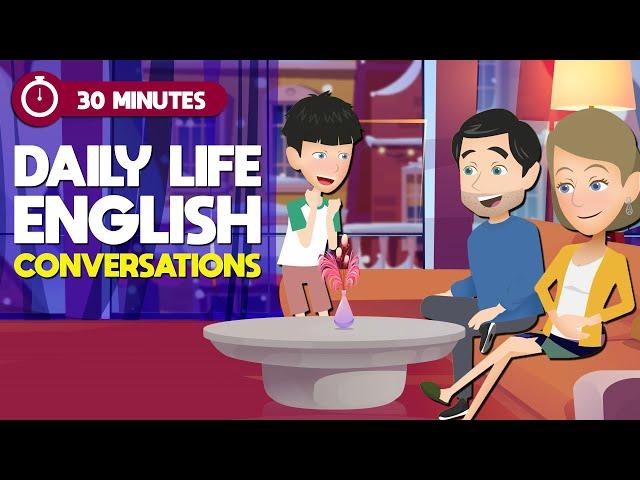 Learn English with Real life Conversations in 30 Minutes| Improve SPEAKING and LISTENING Skills