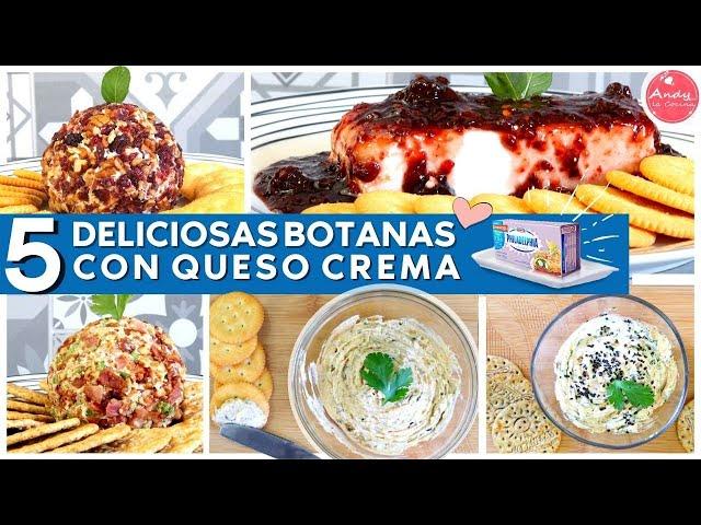 5 Botanas con QUESO CREMA deliciosas para tu cena navideña o posada |Andy en la cocina