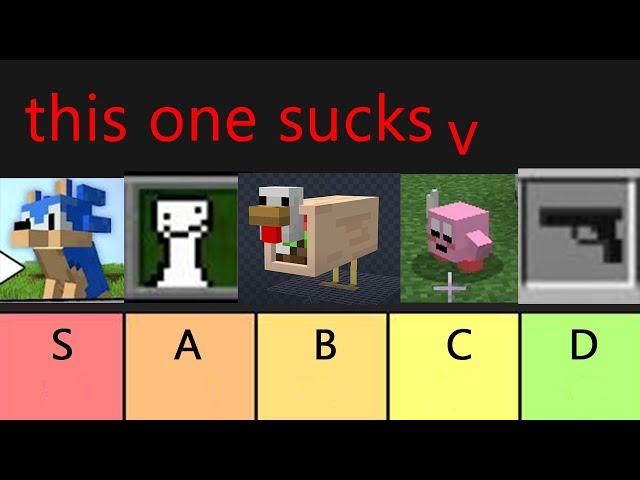 I ranked the horrible minecraft mods I've made