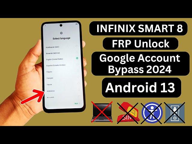 Infinix Smart 8 Frp Bypass New 2024 Android 13 | Infinix (X6525) Google Account Bypass Without PC