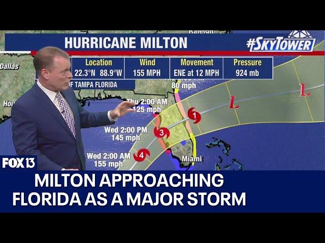 Milton remains a powerful hurricane headed for Florida