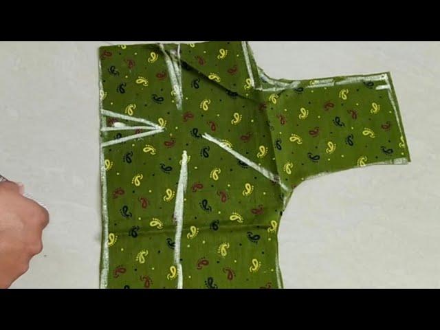 Very easy 4 tuks blouse cutting 36 size/ Belt blouse cutting