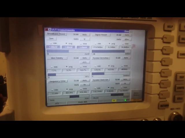 Pi-Star Hotspot using MMDVM duplex hat checkout on Aeroflex 3920 P25 Modulation Fidelity Check