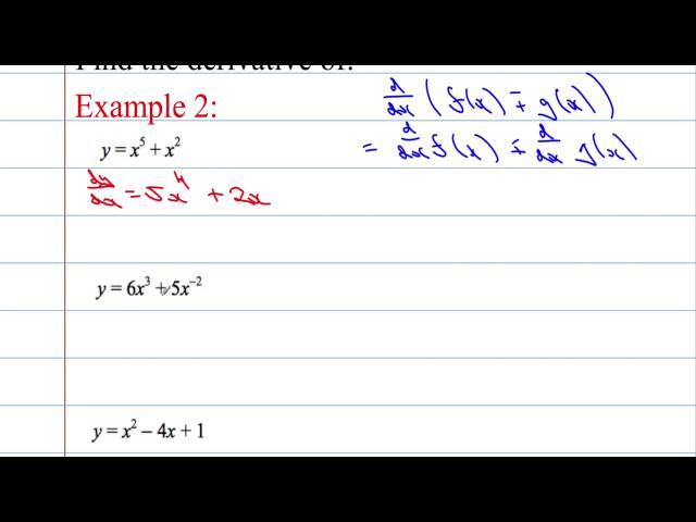 Core Maths: Differentiation 1